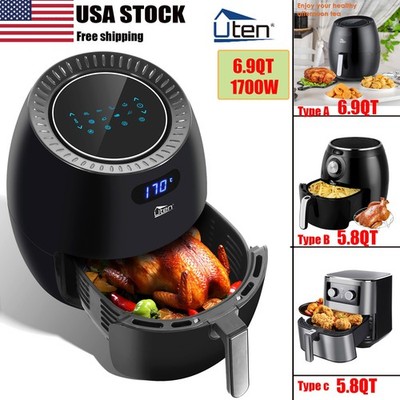 UTEN Large Air Fryer XXL 1700W 5.8QT/6.9QT Oven Hot Electric Air Fryer Cooker US