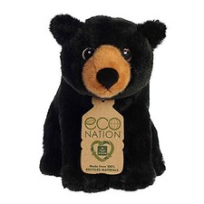 Aurora Eco-Friendly Eco Nation Black Bear 9.5" 35007 Plush Stuffed Animal Toy