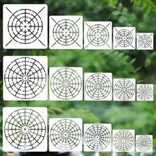 15 Pieces Mandala Dot Painting Tool Stencils Set, 8/12/16 Segment 3/4/5/6/8...