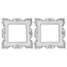 2Pcs Reusable Plastic Light Cover Socket Cover Silver Protective Decal