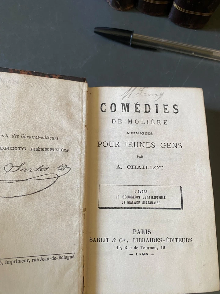 Molière et comédies pour jeunes gens XIXe – 9 fascicules en 4 vol. - Photo 2/4