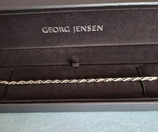 Georg Jensen Silver Reflect Slim Bracelet with Box - Size M - 17.5 cms