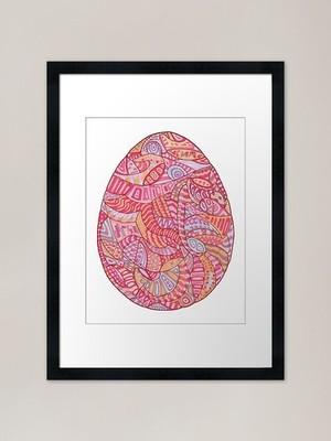 Osterei in Sorbetfarben gerahmt gerahmt Wandbild Poster Leinwanddruck Bild
