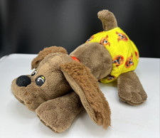 Hasbro Dark Brown 8" Smiling Pound Puppy Plush with Yellow Diaper Freckles 2023