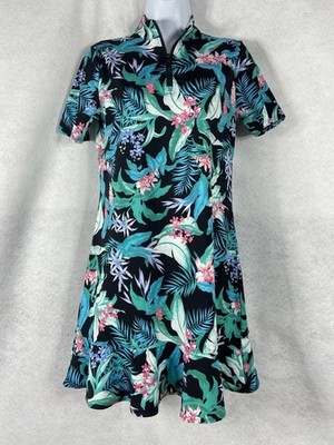 tommy bahama green dress Tommy Bahama Tobago Bay Half-Zip Short-Sleeve Dress Tropical Fern – Dan's  Southern Prep