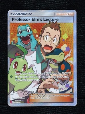 Full Art - Professor Elm's Lecture Pokemon Sun & Moon Lost Thunder #213