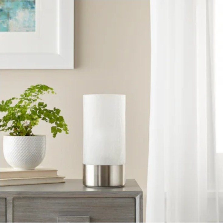 Touch Uplight Table Lamp W/ Glass Shadeitem..275