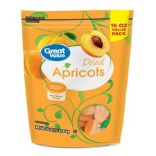 New Great Value Dried Apricots, 16 Oz Free Shipping
