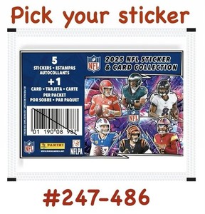 2025 NFL Sticker & Card Collection PICK YOUR STICKER PART 2