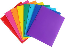 8 Pack Colored Plastic Folders, 2 Pocket File Folders for School  Office