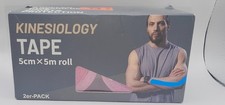 Kinesiology Tape 2 Rolls, Athletic Tape for Muscle Joints Support in Pink