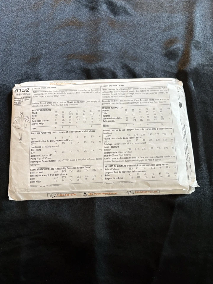 Simplicity Daisy Kingdom  5132 Dress Sewing Pattern Girls Sizes 3, 4, 5, 6 UNCUT - Image 2 of 3