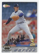 MARK HUTTON NEW YORK YANKEES SIGNED 94 PACIFIC ROOKIE CARD REDS MARLINS ROCKIES. rookie card picture