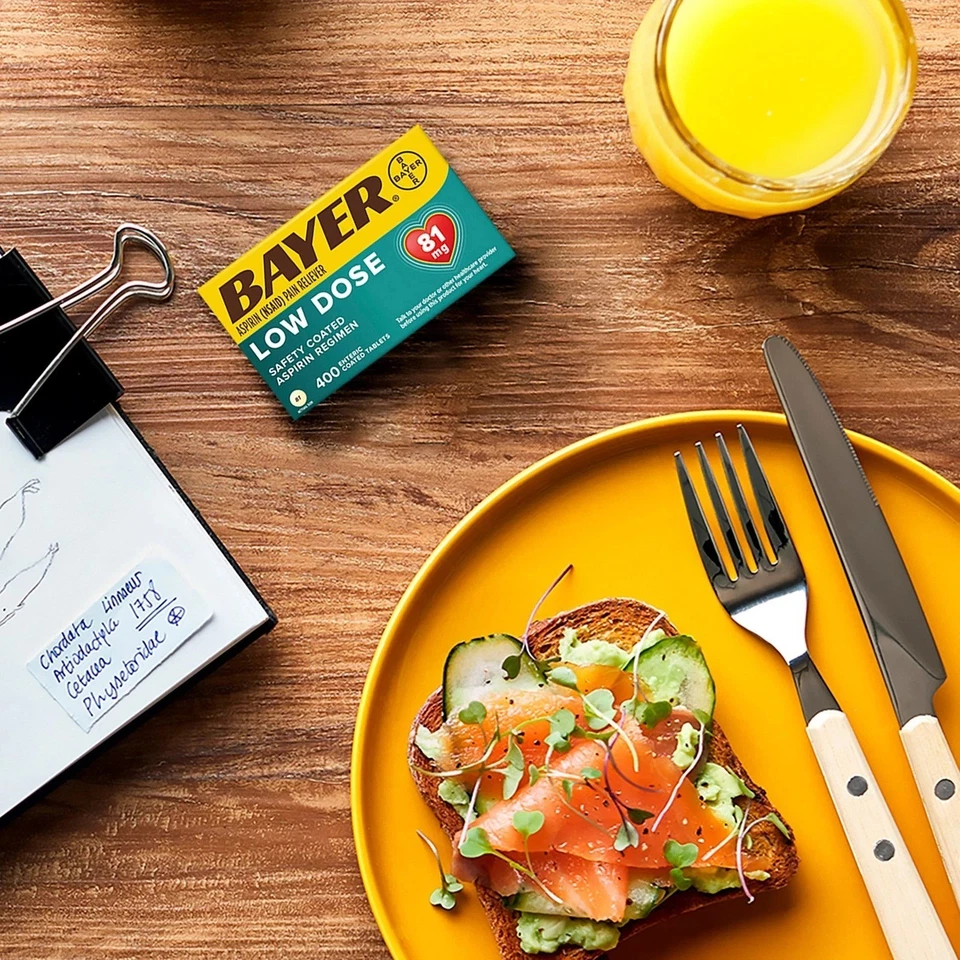 Régimen de aspirina Bayer dosis baja 81 mg., 400 comprimidos recubiertos entéricos ENTREGA GRATUITA Foto 3 de 4