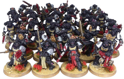 Warhammer 40k Black Templars Primaris Crusader Squad etc 38 Models