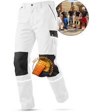 TMG Herren Malerhose Arbeitshose Bundhose weiß robust Übergrößen Arbeitskleidung