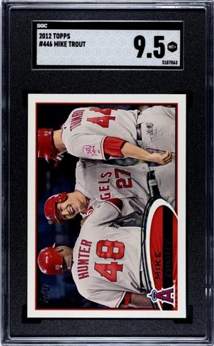 Topps 2012 Mike Trout #446 SGC 9.5 MLB Base Set Angels Baseball Trading Card