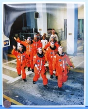 NASA PHOTO vtg STS-73 Shuttle Columbia Crew Departs Operations Checkout Building
