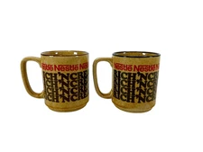 Nestle Rich 'N Creamy Hot Cocoa Japan Vtg Advertising 1970's Set of 2 EUC