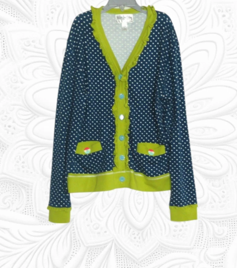 Matilda Jane 14 Girls Polka Dot Ruffled Jacket - Image 2 of 3