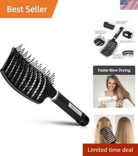Luxury Ventilated Hair Brush - Curved Design for Healthy Styling  QuickDry