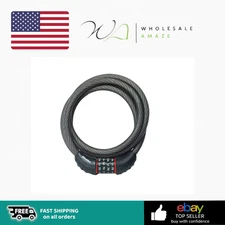 Master Lock Cable Lock, Set Your Combination Bike Lock, 6 ft. Long, Black-8122D