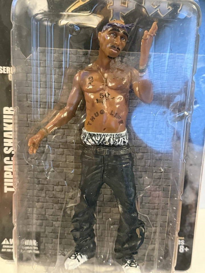 TUPAC SHAKUR ACTION FIGURE DOLL, RARE 2001 ALL ENTERTAINMENT 2PAC SERIES 1 - Image 2 of 4