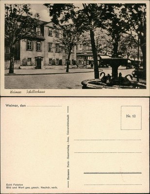 Ansichtskarte Weimar Straßen Partie am Schillerhaus 1920