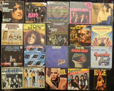 20 x  7'' Rock, Hardrock  Kiss, Queen, Stones, CCR, B.Idol, The Who, T.Rex  Nr.2