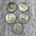 Lot Of 5 Kennedy Half Dollar Years 1965/1967/1969 57G 40% Silver Scrap Silver