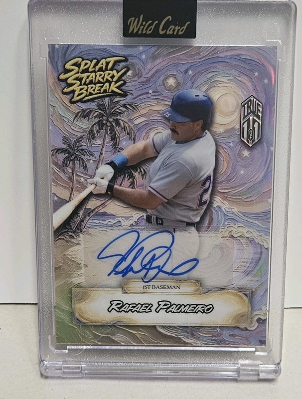 True 1/1 Rafael Palmeiro AUTO Starry Break 2026 Wild Card Splat Baseball