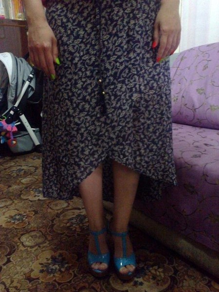 Women Monsoon Skirt Grey Viscose 40 #B25D