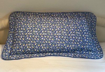 Vintage Laura Ashley Blue Polyanthus Priory Primrose King Pillow Sham