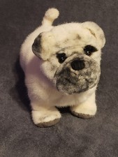 Dakin White Pug Dog Plush 11"-SOFT  ADORABLE  
