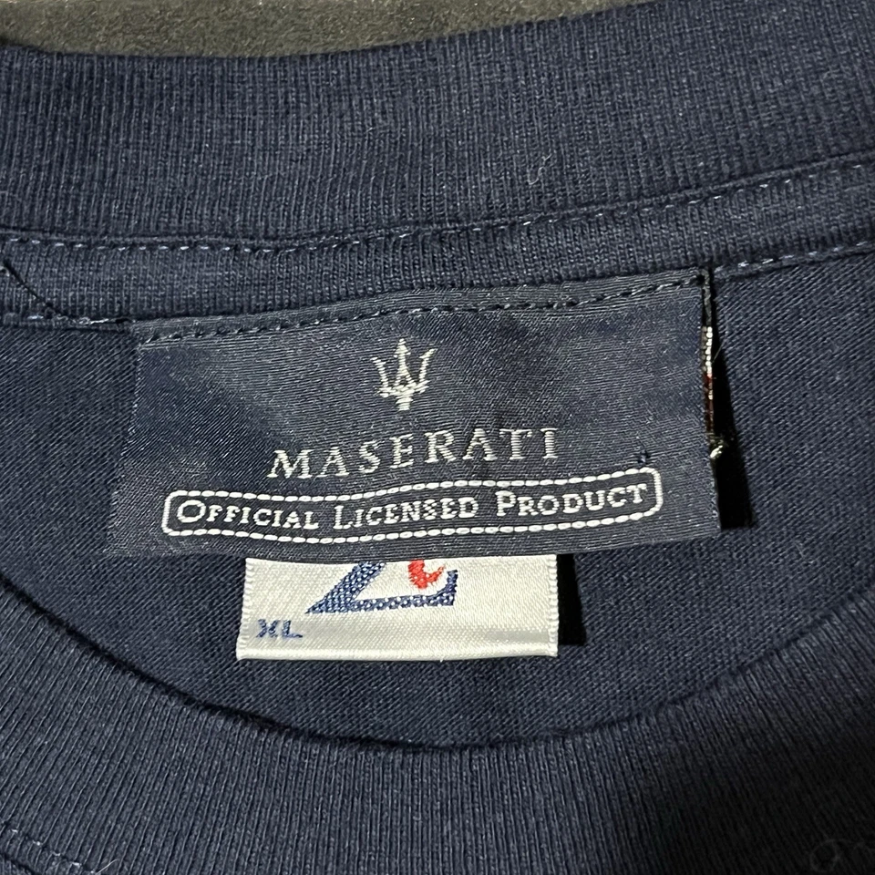 Maserati Trident Racing Shirt Blue Arm Patch Trofeo Original Formula 1 Vintage - Image 2 of 4