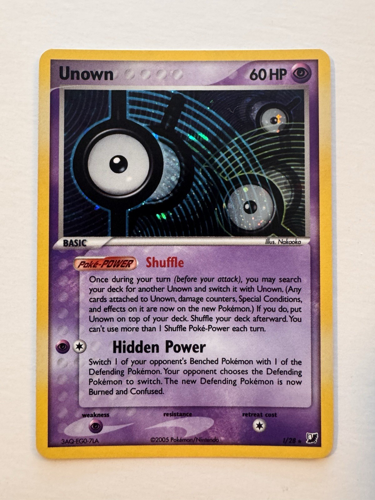 Unown (I) 1/28 Unseen Forces Holo Rare Pokemon TCG NM+