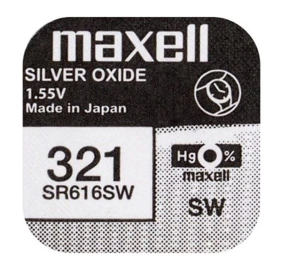 3x Maxell Battery SR616SW 321 pack of 1