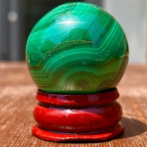 48G Natural malachite ball quartz crystal energy ball Divination meditation - Picture 8 of 12
