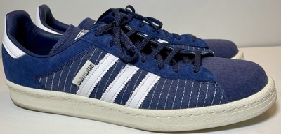 Adidas Campus 80 Suede Dark Blue / White Shoes 3 Stripes GY4588 Men's Size 12.5