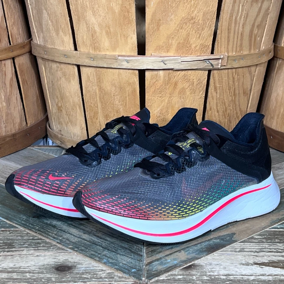 Nike Zoom Fly SP Fast Black Red Orbit Green BV6105-001 Running Shoe Men Size 7.5 - Image 3 of 4