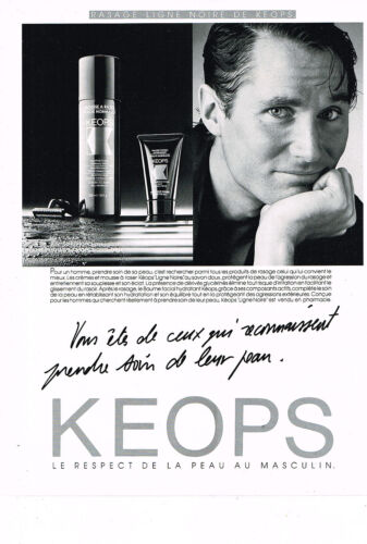 PUBLICITE ADVERTISING  1985   KEOPS  cosmétiques homme - Zdjęcie 1 z 1