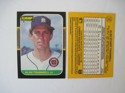 ALAN TRAMMELL CARDS Your Pick TOPPS Fleer Donruss INC Leaf Upper Deck 1978-1995