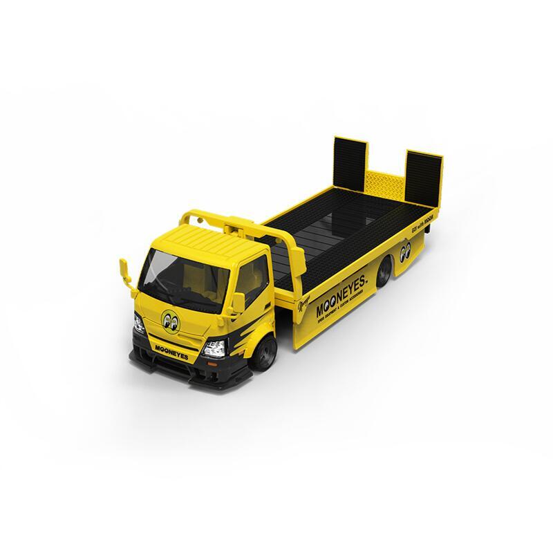 Time Micro 1:64 beetle Mooneyes / H300 Flatbed Trailer / Set