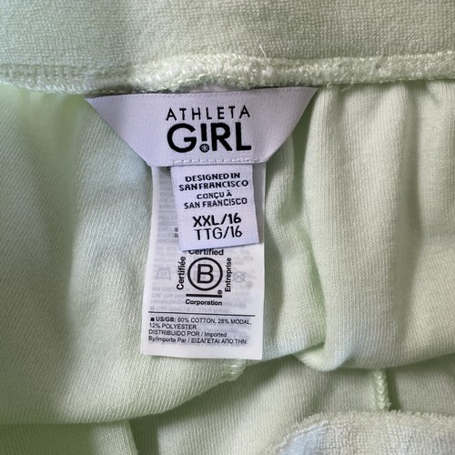Athleta Girl Surf & Sand Terry Short & Hoodie Set Size 2XL/16 Calypso Green - Picture 20 of 21