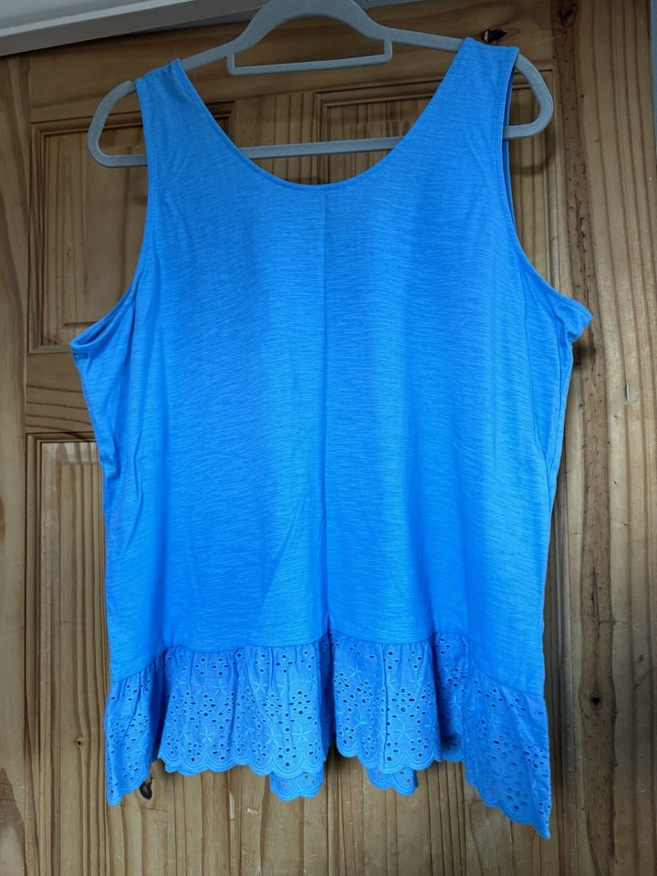 TU Sainsburys Ladies Vest Top In Turquoise Blue Size 20 New With Tag eBay