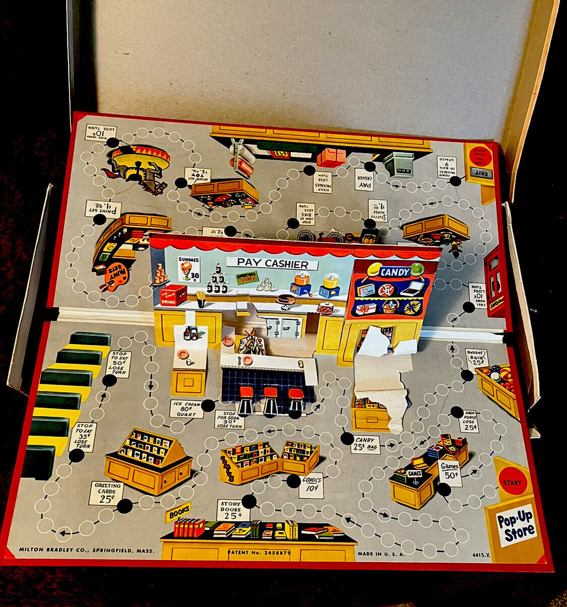 Mid-century Board Game Spinette by Milton Bradley 