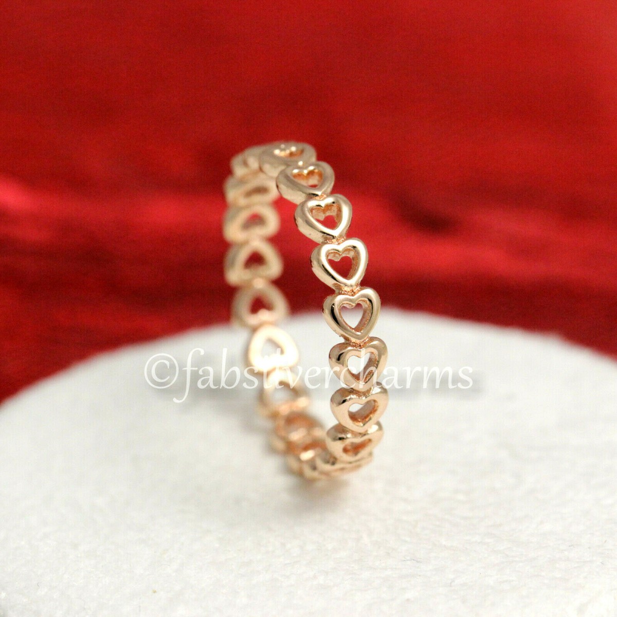 Authentic PANDORA ROSE™ Linked Love Ring 180177 MULTIPLE SIZES