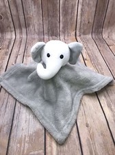 True Baby Plush Elephant White / Gray Security Blanket Lovey Nunu Soft
