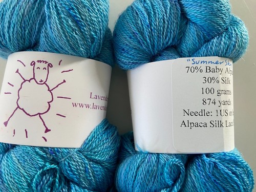 Baby Alpaca Silk 4-Skein Yarn Set from Lavender Sheep $85 - Picture 5 of 5