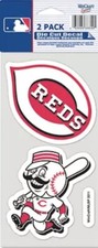 CINCINNATI REDS 4"X4" DIE CUT DECAL 2-PACK CAR HOME BRAND NEW WINCRAFT